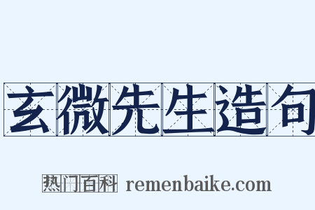 玄微先生造句是什么意思的图片